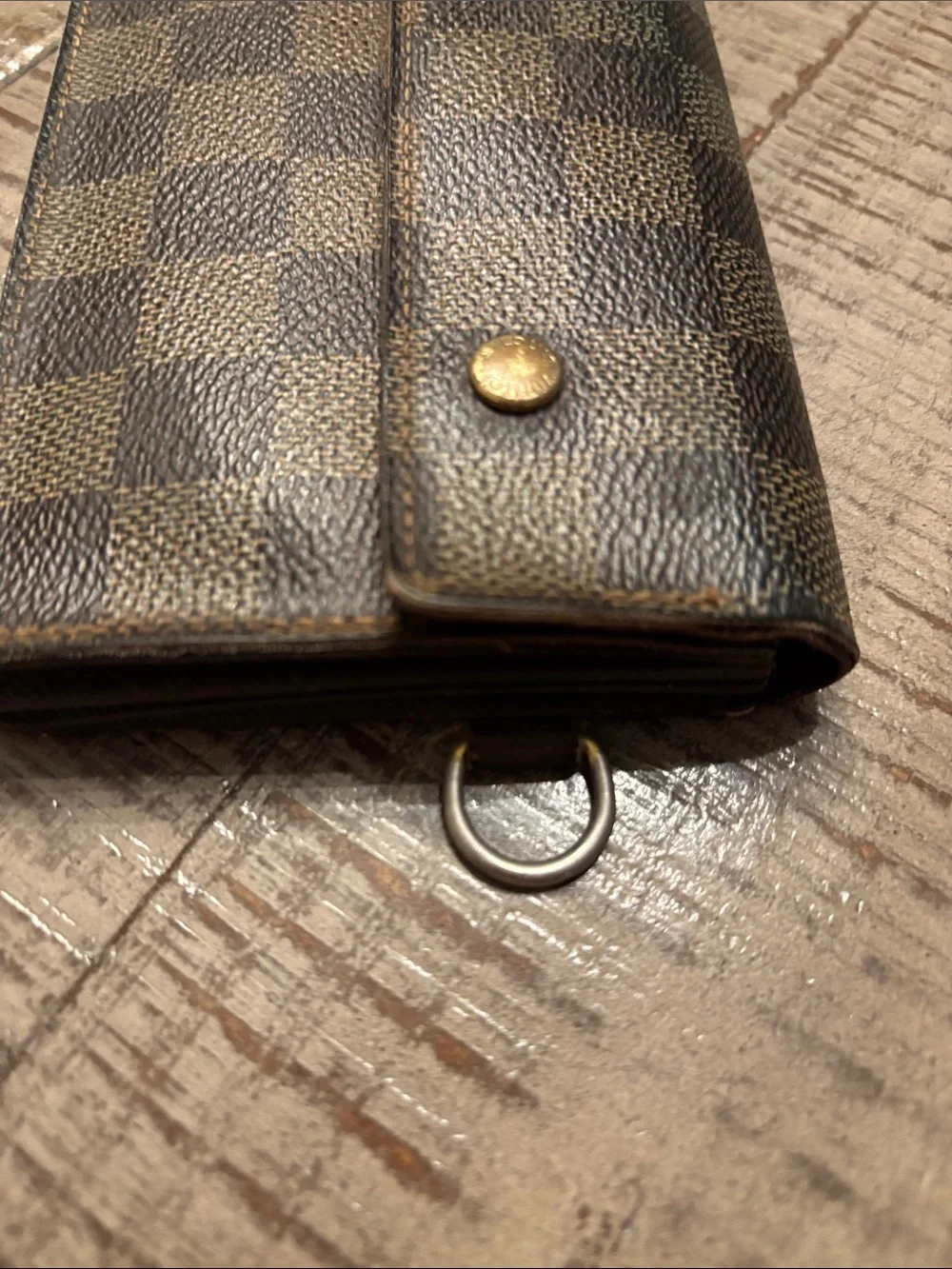 Louis Vuitton Damier Ebène Checker Continental Wallet Wristlet